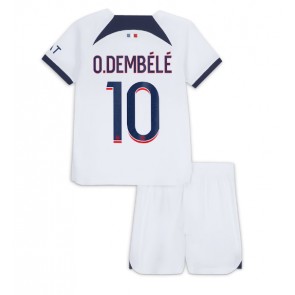 Paris Saint-Germain Ousmane Dembele #10 Replika Babytøj Udebanesæt Børn 2023-24 Kortærmet (+ Korte bukser)